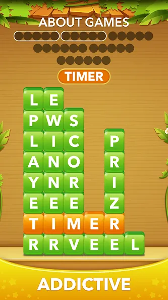 Word Heaps -Connect Stack Word [МОД: Меню, Бесконечные монеты и Открытые уровни] Screenshot 4