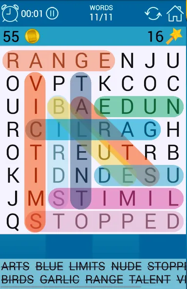 Word Search [МОД: Меню, Бесконечные монеты и Открытые уровни] Screenshot 1