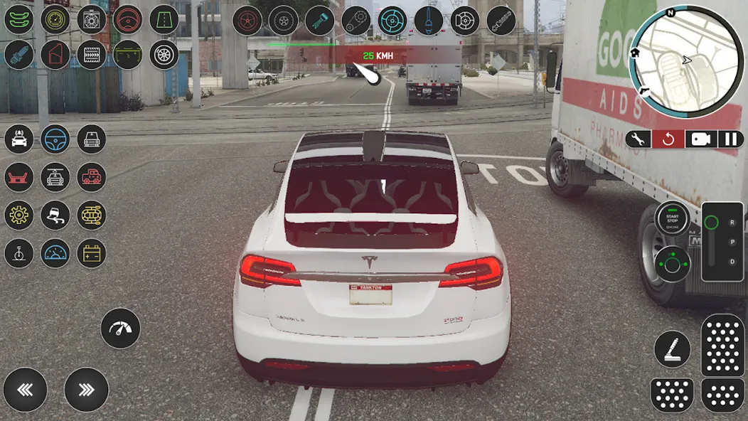 Electric Tesla Model X Driver (Электрический водитель   ) [МОД: Все открыто, Дополнительные деньги и Меню MOD] Screenshot 2