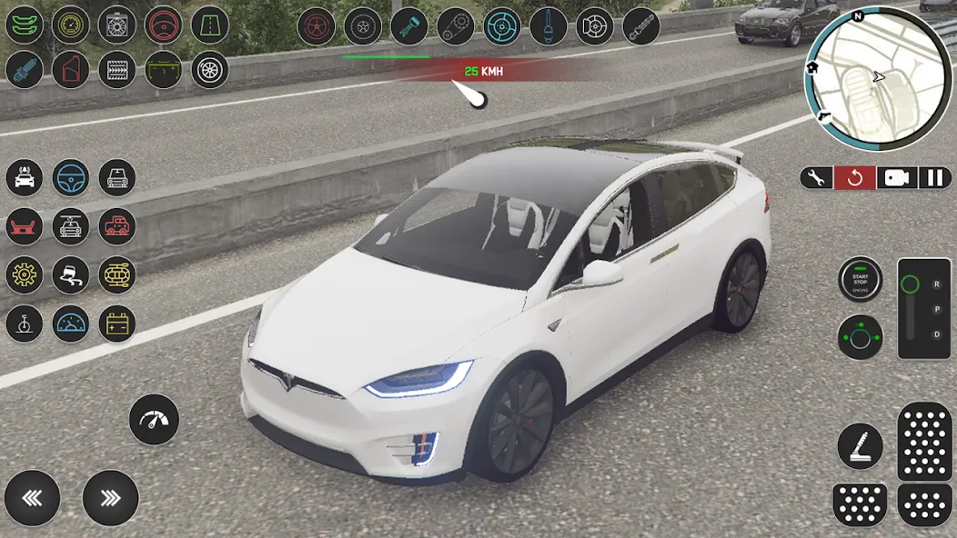 Electric Tesla Model X Driver (Электрический водитель   ) [МОД: Все открыто, Дополнительные деньги и Меню MOD] Screenshot 3