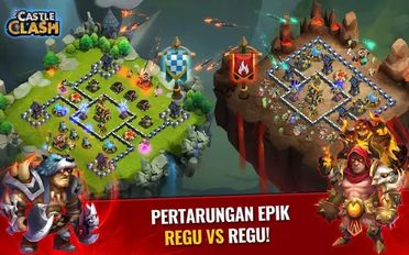 Скачать взломанную Castle Clash: Kebangkitan Buas (Мод все открыто) на Андроид