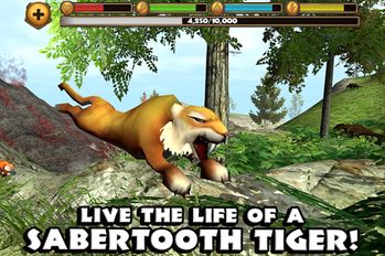 Скачать взломанную Sabertooth Tiger Simulator (Мод много денег) на Андроид