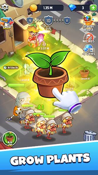 Скачать Merge Plants - игра зомби (Разблокировано все) на Андроид
