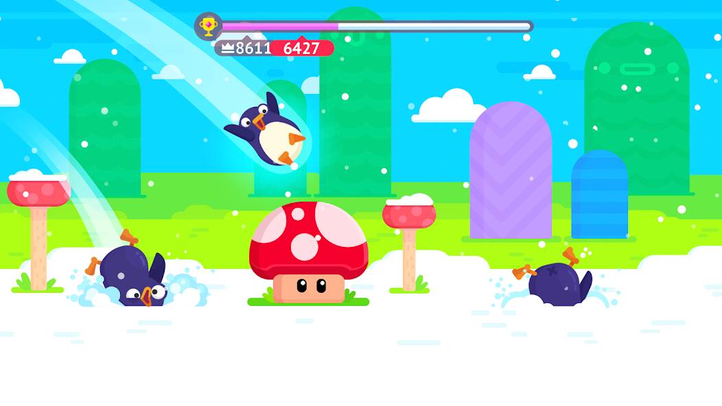 Скачать Bouncemasters: прыжки пингвина (Много монет) на Андроид