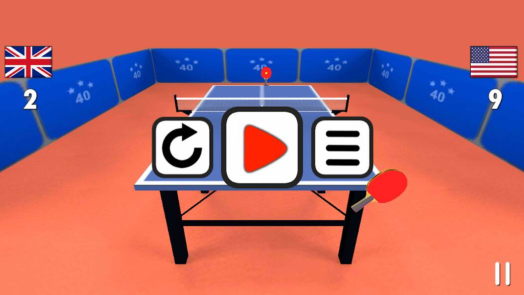 Скачать Настольный теннис 3D (Много денег) на Андроид