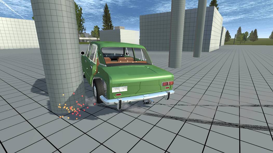 Скачать Simple Car Crash Physics Sim (Много монет) на Андроид