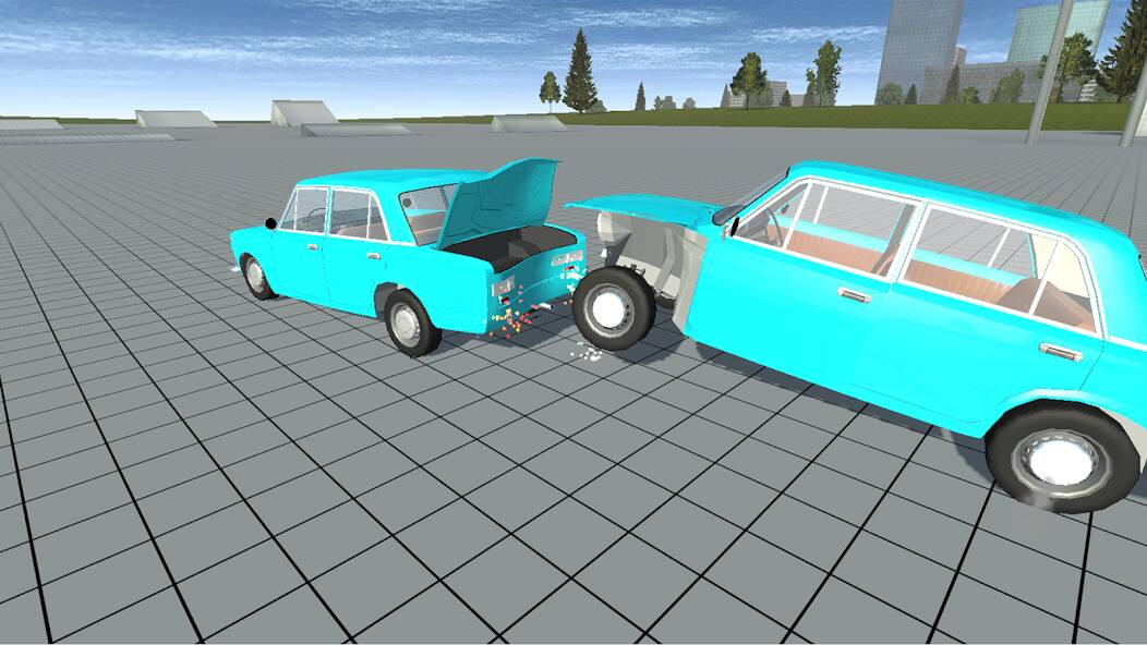 Скачать Simple Car Crash Physics Sim (Много монет) на Андроид