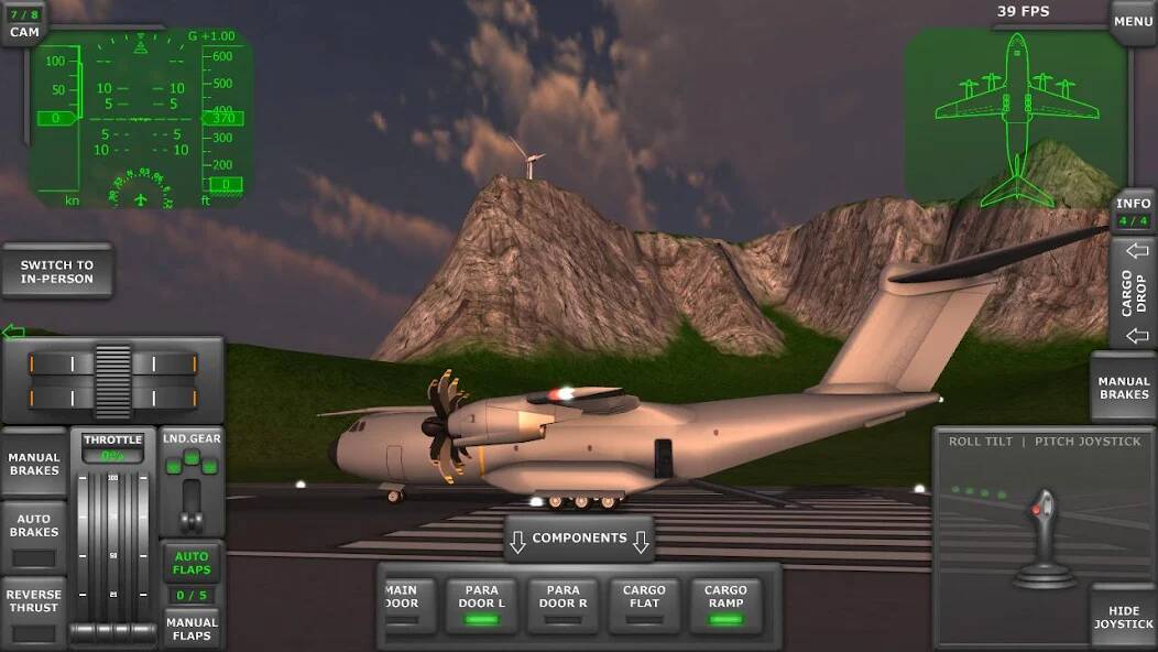 Скачать Turboprop Flight Simulator (Много монет) на Андроид