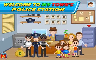Скачать взломанную My Town : Police Station (Мод много денег) на Андроид